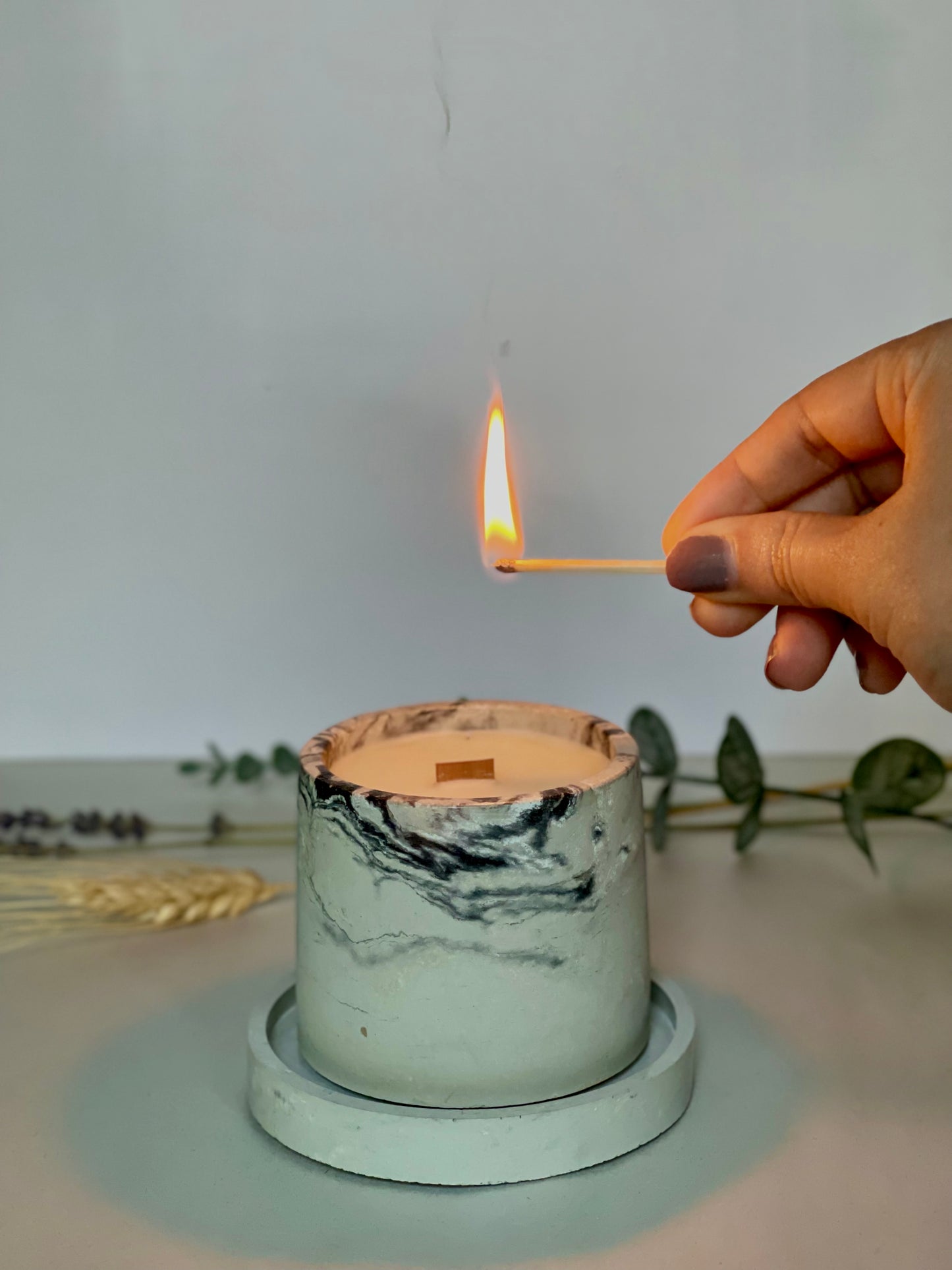 Marbella Concrete Candle