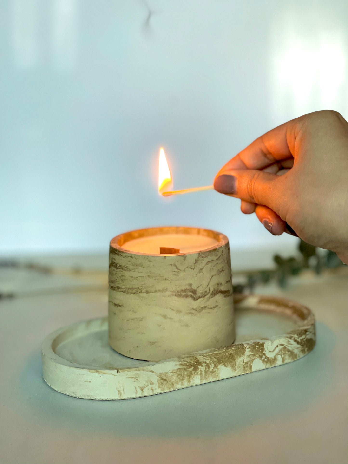 Marbella Gold Concrete Candle